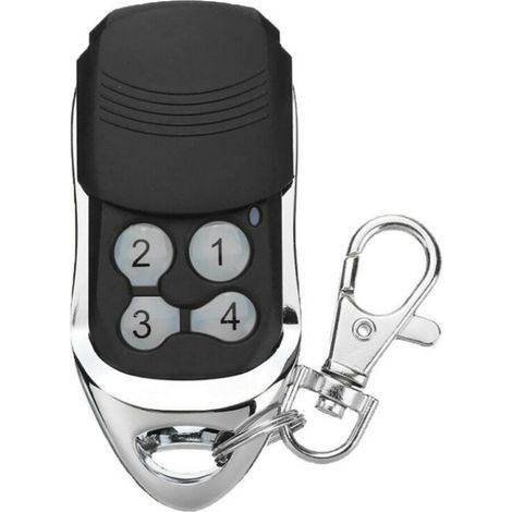 Porte de garage noire télécommandée avec 1 télécommande DITEC GOL4 BIXLG4 433,92 MHz et code défilant DITEC. (1/5)