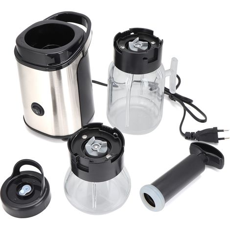 Mixeur 4 en 1 Multifonction : Blender à Fruits, Hachoir à Viande et Récipient de Conservation sous Vide 220‑240V EU