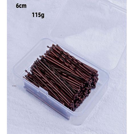 une Bote D'pingles Cheveux Au Curry, 100 Pingles Cheveux Ondules, Pingles Cheveux En Mtal, Pince Cheveux De 6 Cm Pour Salon De Coiffure Pour E (1/4)