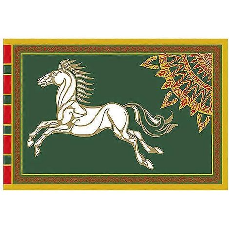 90 x 150 cm Mittelalterliche Reichsflagge Rohan Gondor Pferd Baum Banner Mittelalterliche Königreichsflaggen --C