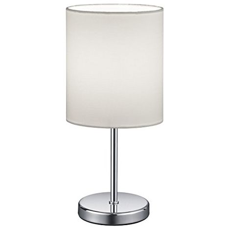 LAMPADA DA TAVOLO JERRY H.29CM BIANCA CON BASE CRO (1/3)