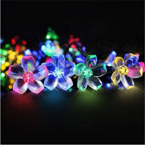 Guirlande Solaire Extérieure, Mr Twinklelight 6 5m 30 LED Guirlande Lumineuse Fleur avec 8 Modes d'éclairage Lumière Décoration pour Noël, Arbre, Jardin, Terrasse, Balcon, Multicolore (1/5)
