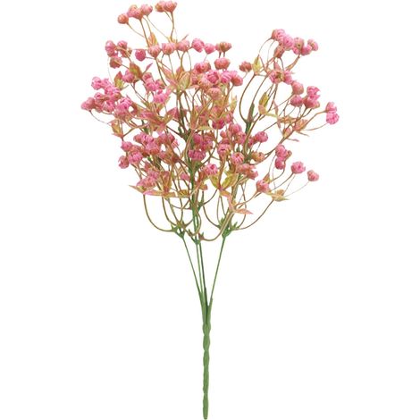 Fleurs Artificielles Gypsophile - 34 x 22 cm - Rouge - Décoration Fêtes Noël Mariage Intérieur Extérieur - Lot de 1 (1/5)