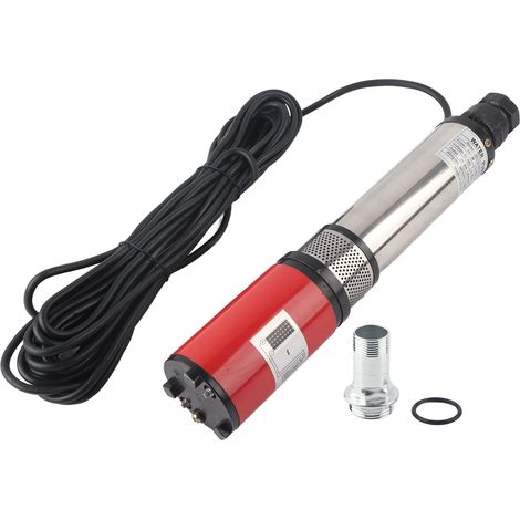 Pompe à eau profonde CC à haut débit et à forte hauteur de refoulement, avec batterie, moteur solaire en laiton et turbine flottante S455 DC48V (1/5)