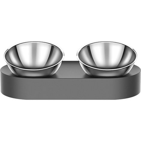 2 Bol inclinés en acier inoxydable, antidérapants, lavables au lave-vaisselle, pour chats et chiens (1/5)