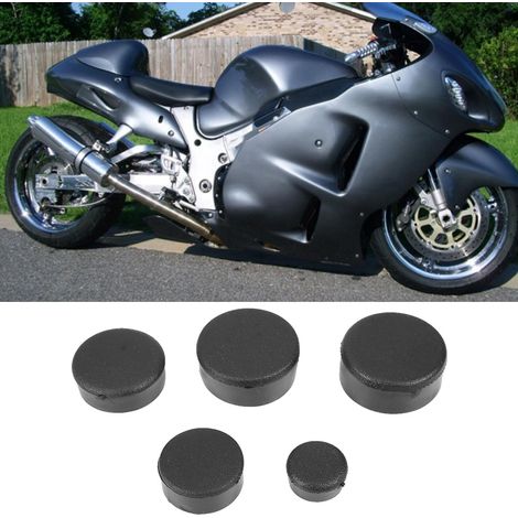 5 Bouchons de Protection pour Cadre Moto Kit Décoratif pour Suzuki Hayabusa 1300 GSX1300R 99-15 (1/3)
