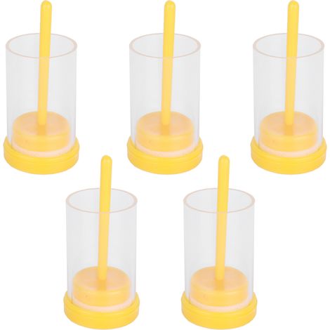 Lot de 5 tubes de capture de bouteilles pour reines abeilles, légers et en plastique, accessoires d'apiculture (1/5)
