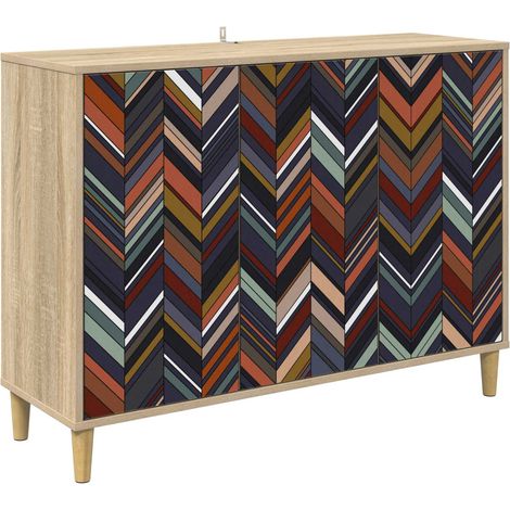 Credenza OMMEN Sonoma 102 x 33 x 75 cm Legno ingegnerizzato vidaXL