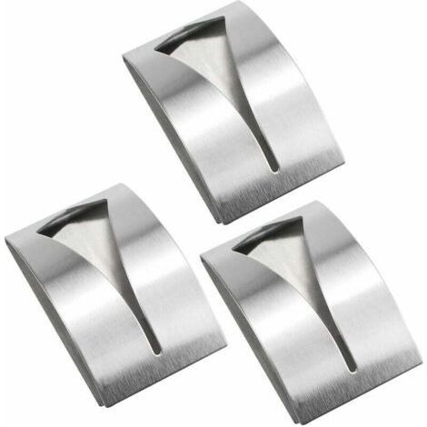 3 Pcs Strong Towel Rack Self-Adhesive Stainless Steel Hook Self-Adhesive Bathroom Used in Kitchen Bathroom One Towel One Tea Towel No Need to Punch-Fei Yu (1/4)