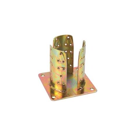 SUPPORTO A PAVIMENTO CON PIASTRA PER PALO TONDO ART.922 ø mm.102 base mm.150x150 ALDEGHI