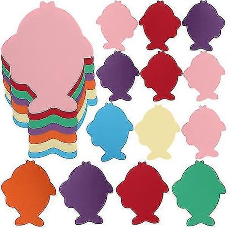 35 découpes de poissons en papier, formes et couleurs variées, décoration pour la classe (1/2)