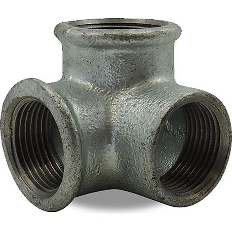 Distributeur coudé 3 voies femelle/femelle/femelle en fonte malléable 2'' (1/2)