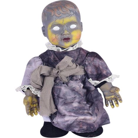 Sonderangebot 13" Gruselige Halloween-Dekoration mit Soundaktivierung, unheimliches Halloween-Baby für Halloween-Dekorationen und Halloween-Accessoires (1/5)