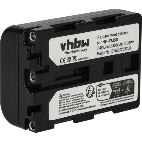 vhbw Akku Ersatz für Trotec 3110003810 für Videokamera Camcorder (1400 mAh, 7,4 V, Li-Ion) (1/5)
