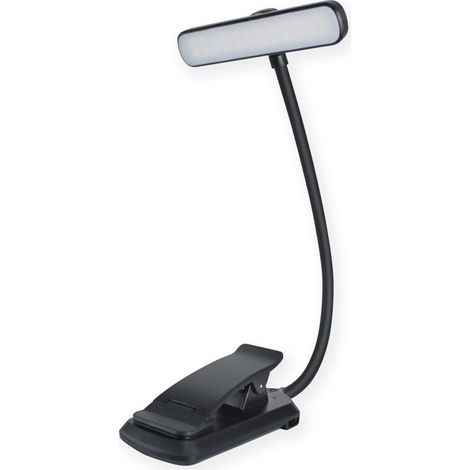 24-LED-Dreh-Leselampe mit Klemme, Augenschutz, USB-wiederaufladbare Schreibtischlampe, Nachtlicht. (1/5)