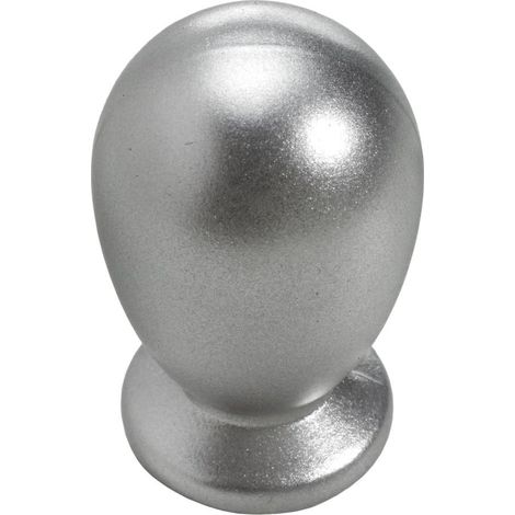 Hettich Möbelknopf Kunststoff Aluminium-Optik Ø 15,0 mm - 1 Stück Möbelknopf