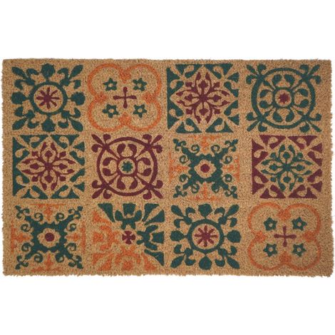Paillasson d'Entrée en Coco "Heritage" 40x60cm Multicolore (1/2)
