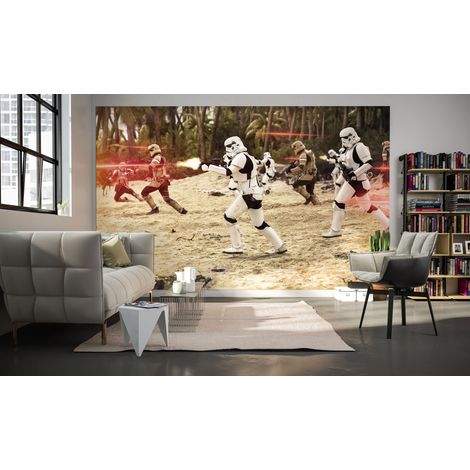 Papier peint panoramique moderne Star Wars Imperial Strike (1/4)