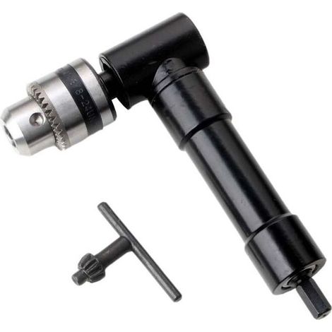 Tigrezy Perceuse électrique à angle droit à 90 degrés, mandrin à trois mors, cintreuse à angle droit avec clé (1/3)