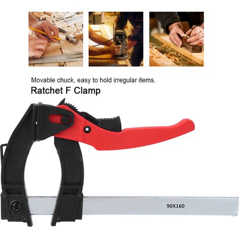 DIY-Schnellspannzwinge für Holz und Stahl – F-Zwinge mit gedämpften Backen – 25 cm Mechanikerfeile – Für verschiedene Materialien wie Stahl, Kunststoff und Gummi geeignet – 336 g – Professionelles Wer (1/5)