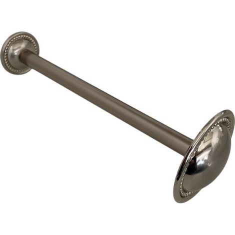TENDAGGIMANIA Reggi Tenda FERMATENDA EMBRASSE in Ottone per Tenda a Parete, 20 CM x 70 MM - Colore Nichel Satinato