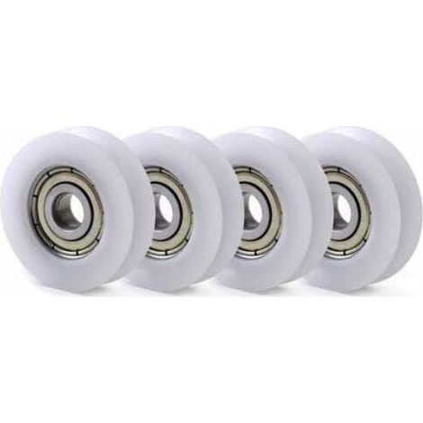10 Stück U-förmige, integrierte Kugellager aus Nylon-Kunststoff, 608, Nut 6 30 10 mm Führungsrolle