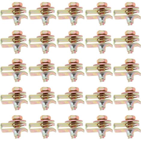 25 set di bulloni per carrozzeria, clip per dadi a U, supporto motore sotto la copertura, inclusi bulloni M6 con rondelle e dadi a clip ciascuno