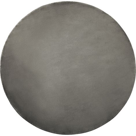 Alfombra de viscosa gris oscuro 140 cm pelo corto sala de estar Gesi II