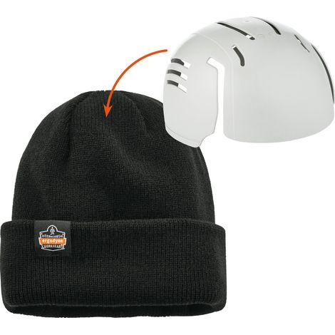 Bonnet en maille fine N-Ferno avec bonnet à bosse – Protection antichoc – Confort pour chantiers humides – Accessoire de sécurité – Ergodyne