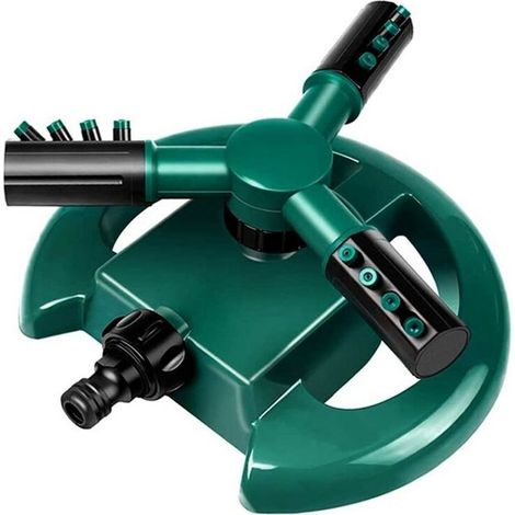 Nouveau arroseur de jardin ceinture de pression d'eau réglable clous pliants en plastique adaptés à tous les arroseurs automatiques à 360 degrés à 3 bras avec système d'arrosage rotatif (1/5)