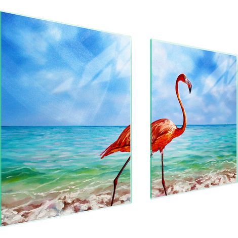GLASSCHUTZPLATTE FÜR HERD 85x52 FLAMINGO (1/5)