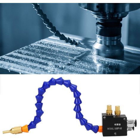 Vtizikl Pulvérisateur de liquide de refroidissement, système de lubrification par pulvérisation de liquide de refroidissement par brouillard, système de pulvérisation de lubrifiant pour tours CNC (1/4)