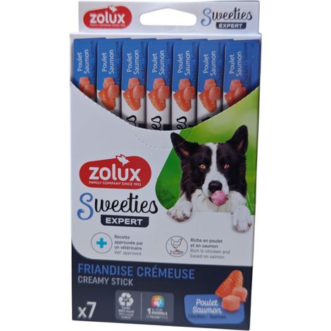 Sticks crème de Poulet et saumon 7 x 14 g pour chien - zolux (1/2)