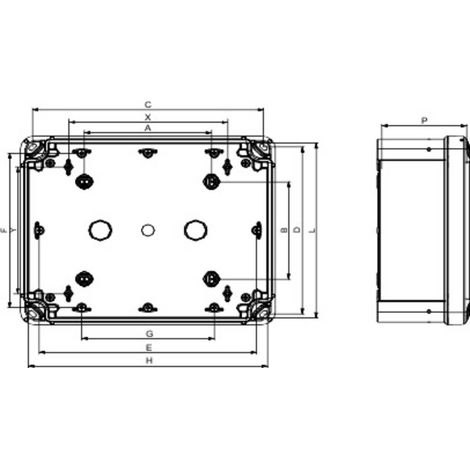 Schneider Electric NSYTBS191210H Contenitore da parete 121 x 192 x 105 ABS Grigio (RAL 7035) 2 pz.