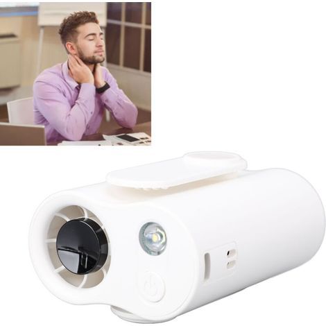 Wiederaufladbarer, tragbarer USB-Gürtelventilator mit LED-Licht, 5 einstellbare Geschwindigkeitsstufen, faltbar und leise, einzeln erhältlich (1/5)