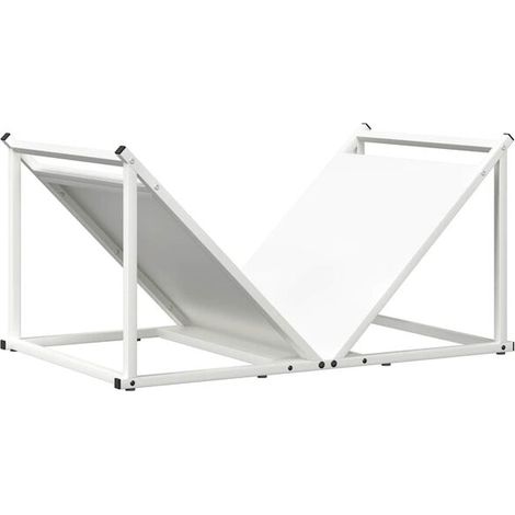 Râtelier à bûches blanc, dimensions 70 x 43 x 34,5 cm (1/5)