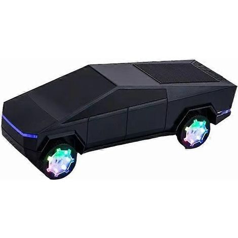 Tragbarer Bluetooth-Lautsprecher mit kabellosem Ladegerät, Cybertruck-Modell, RGB-Beleuchtung, Hi-Fi-Stereo-Sound, schwarz. (1/5)