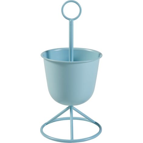 Portavasi da esterno 48 x 23 cm fioriera azzurra 030010321