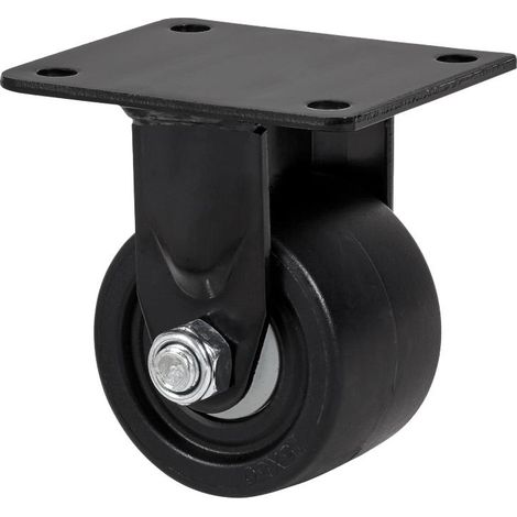 RUEDAS ALEX rueda fija  17lp65-knb nylon negro extrafuerte eje bolas (1/2)