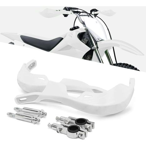 Motorrad-Handschutz, Motorrad-Lenker-Handschutz 22 mm bis 28 mm für Ron ATV Pit Bike Off-Road Motocross Enduro MX-Weiß (1/5)