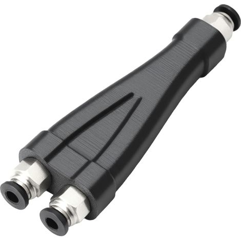 Impresora 3D compatible con PTFE 2 en 1, divisor de filamento con entrada doble y salida única, accesorio compatible con Creality Voron P1S, P1C, X1C y X1E, conector de tubo de alta temperatura. (1/5)