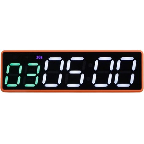 Grande horloge LED numérique surdimensionnée Minuterie de gymnastique minuterie d'intervalle entraînement Fitness horloge compte à rebours/haut/chronomètre magnétique et USB rechargeable 4 Types for o (1/5)
