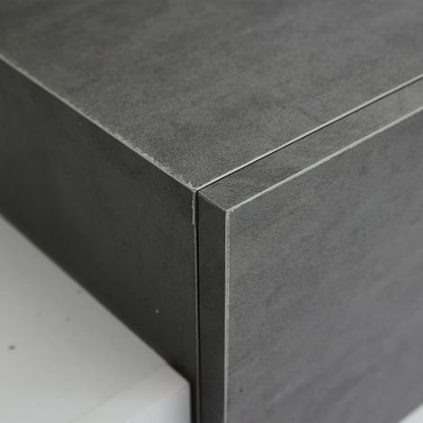 Console TV moderne avec étagères en verre, support meuble bas pour salon et chambre, rangement multimédia pour téléviseurs 80/75/70/65/55 pouces, blanc et gris (1/5)