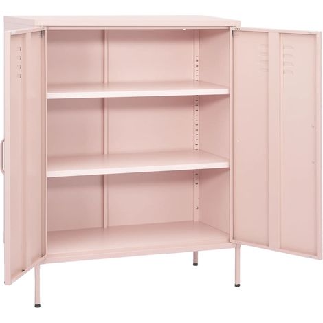 Maison Exclusive - Armoire de rangement Rose 80x35x101,5 cm Acier