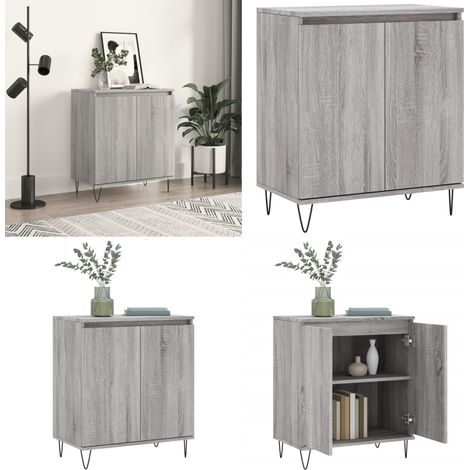 Sideboard Grau Sonoma 60x35x70 cm Holzwerkstoff - Schreibtisch - Wohnzimmermöbel - Sideboard - Grau Sideboard - Holzschrank - Home & Living (1/5)