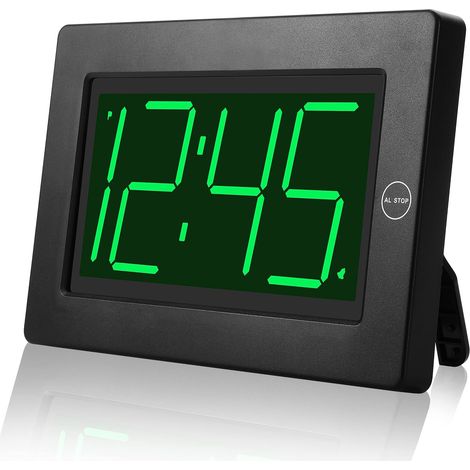 Réveil, Grand écran de 20,3 cm, Horloge de Voyage alimentée par Piles, Mode variateur Automatique, Horloge Murale et Horloge de Bureau pour Chevet/Chambre/Cuisine/Table de Salle de (1/5)