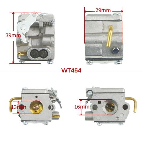 Le carburateur de jardin WT-454 est compatible avec les modèles WT-827C1U-P10A, C1U-P14A et WT-539105R132R. (1/4)