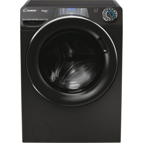 Candy – Lave-linge frontal 8kg 1500 tr/min – Classe A – Niveau sonore 78 dB – Charge avant – Noir (1/3)