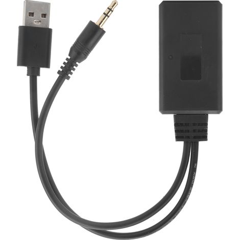 Récepteur Bluetooth 5.0 Voiture Adaptateur Audio Prise AUX 3.5mm + Port USB 5V/12V (1/5)