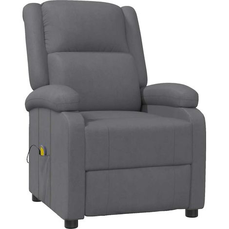 Fauteuil relax  Fauteuil de massage Gris Similicuir (1/5)